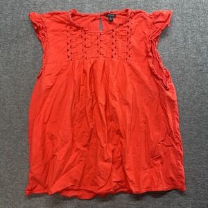 Ann Taylor women's red sleeveless top size‎ XL